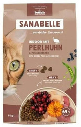 Produktbild von Sanabelle Indoor mit Perlhuhn Katzentrockenfutter - 2 x 8 kg