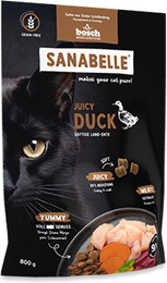 Produktbild von Sanabelle Juicy Land-Ente Katzenfutter - 800 g