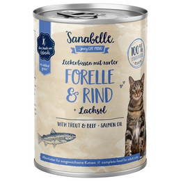Produktbild von Sanabelle Katzen Nassfutter Adult mit Forelle & Rind 6 x 400 g