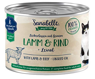 Produktbild von Sanabelle Katzen Nassfutter Adult mit Lamm & Rind - 6 x 195 g