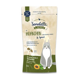 Produktbild von Sanabelle Katzen Snack Adult Knusperkissen Huhn & Spinat - 20 x 55 g