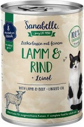 Produktbild von Sanabelle Lamm und Rind Katzenfutter - 6 x 400 g