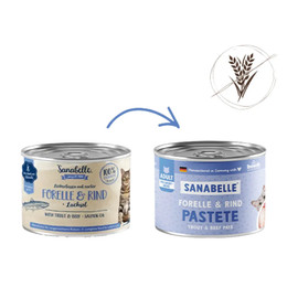 Produktbild von Sanabelle Leckerbissen mit zarter Forelle und Rind - 6 x 195 g