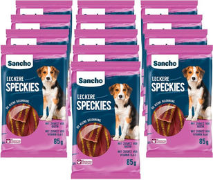 Produktbild von Sancho Hundesnack Speckies 85 g, 13er Pack