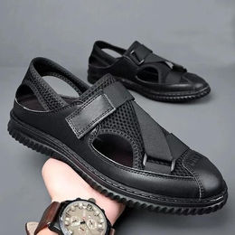 Produktbild von Sandalen Sommer Herren Qualitätsschuhe Leder Herren Sandalen Bequeme Slipper 43