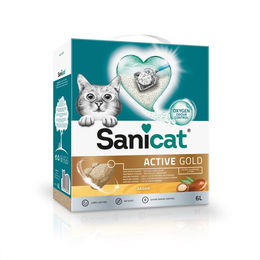 Produktbild von Sanicat Active Gold Katzenstreu - 2 x 6 l