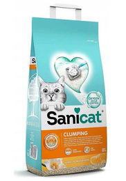 Produktbild von Sanicat Klumpstreu Vanille & Mandarine Bentonit Katzenstreu - 2 x 8 l