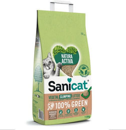 Produktbild von SANICAT Natura Activa Green Klumpstreu pflanzliches Katzenstreu 7,5 kg