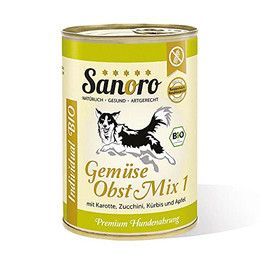 Produktbild von Sanoro Bio Gemüse-Obst Mix 1 vegetarischer Barf-Zusatz - 12 x 400 g