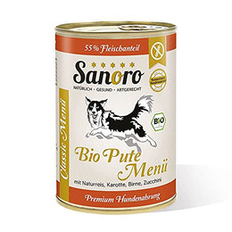 Produktbild von Sanoro Menü Classic Bio-Pute 55% Fleischanteil - 12 x 400 g