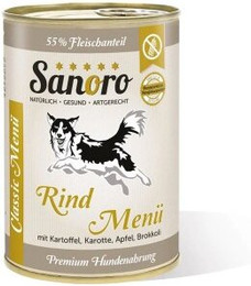 Produktbild von Sanoro Menü Classic Rind mit 55% Fleischanteil - 12 x 400 g