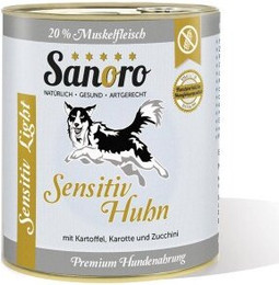 Produktbild von Sanoro Menü Sensitiv Light Huhn mit Kartoffeln und Karotten - 6 x 800 g
