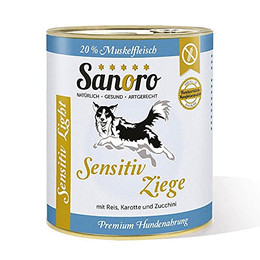 Produktbild von Sanoro Menü Sensitiv Light Ziege Premium Hundefutter - 6 x 800 g