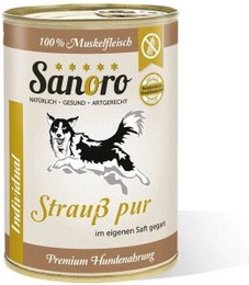 Produktbild von Sanoro Pures Muskelfleisch vom Strauß - 12 x 400 g