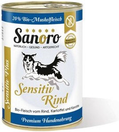 Produktbild von Sanoro Sensitiv PLUS Bio-Rind mit Bio-Kartoffel und Bio-Karotte - 12 x 400 g