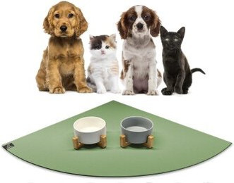 Produktbild von SANOZOO Napfunterlage Eckrund blassgrün 80x80 cm