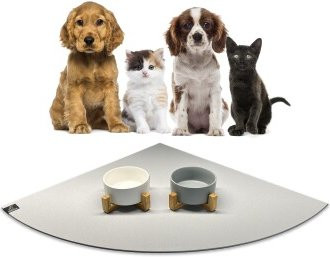 Produktbild von SANOZOO Napfunterlage Eckrund hellgrau 60x60 cm