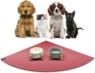 Produktbild von SANOZOO Napfunterlage Eckrund rot 80x80 cm