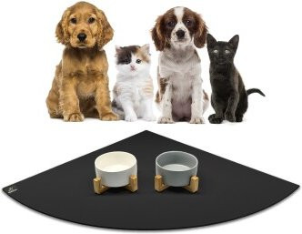 Produktbild von SANOZOO Napfunterlage Eckrund schwarz 60x60 cm