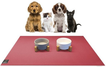 Produktbild von SANOZOO Napfunterlage Futtermatte 30 x 40 cm Rot