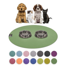 Produktbild von SanoZoo® Napfunterlage Öko-TEX Rund 60 cm Olivgrün