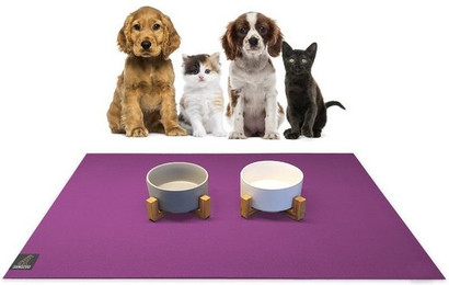 Produktbild von Sanozoo Napfunterlage Öko-TEX, rutschfest, 2er Set 30x40 cm Pflaume - 2 x 30 cm