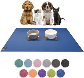 SanoZoo® Napfunterlage Öko-TEX rutschfest 60x90cm Blau – Bild 1 von 9