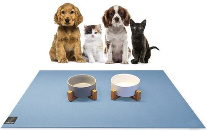 Produktbild von Sanozoo Napfunterlage SANOZOO® Futtermatte Set 2x 30x40 cm Hellblau - 2 x 30 cm
