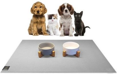 Produktbild von Sanozoo Napfunterlage SANOZOO® Futtermatte Set 2x 30x40 cm Hellgrau - 2 x 30 cm