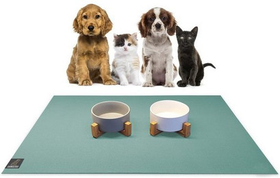 Produktbild von Sanozoo Napfunterlage SANOZOO® Futtermatte Set 2x 30x40 cm Petrol - 2 x 30 cm