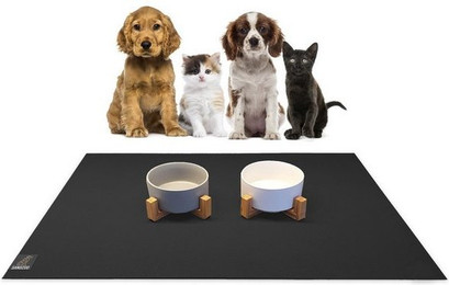 Produktbild von Sanozoo Napfunterlage SANOZOO® Futtermatte Set 2x 30x40 cm Schwarz - 2 x 30 cm