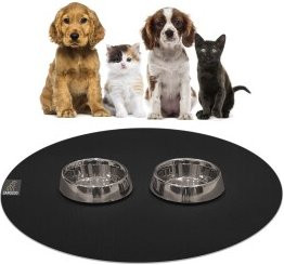 Produktbild von SANOZOO runde Napfunterlage schwarz 80 cm