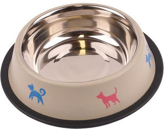 Produktbild von Sarcia.eu Beigefarbener Hundenapf aus Metall mit Gummi - 0,71 l