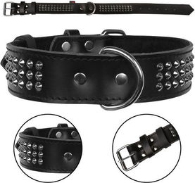 Produktbild von Sarcia.eu Hunde-Halsband Schwarzes dreireihiges Nieten-Halsband 40mm/67cm