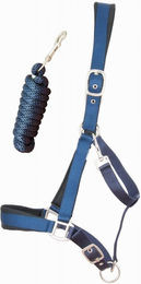 Produktbild von Satin Pferdehalfter mit rundem Führstrick T de T