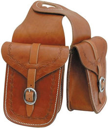 Produktbild von Sattel Tasche für Pferd Vorderseite mit Lederkante Lakota