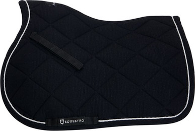 Produktbild von Satteldecke aus Baumwolle mit Borte und Logo für Pferde Equestro