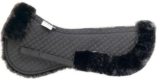 Produktbild von Sattelpad für Pferde aus medizinischem Lammfell mit Taschen