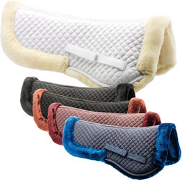 Sattelpad für Pferde aus synthetischem Lammleder – Bild 1 von 2