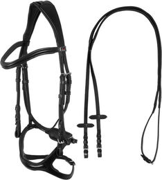 Produktbild von Satteltrense mit anatomischer Kombination und Nasenriemen für Pferde mit Krone Supreme