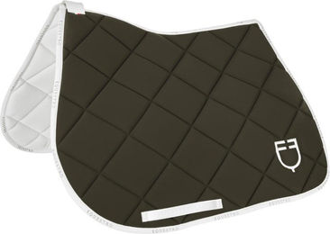 Produktbild von Sattelunterlage aus technischem Material mit Logo für Pferde Equestro
