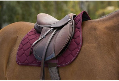 Produktbild von Sattelunterlage Riding World Rope Dressur bordeauxrot