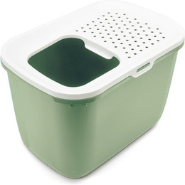 Produktbild von SAVIC Katzentoilette Hop In grün/weiß