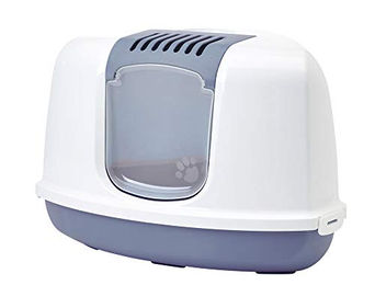 SAVIC Katzentoilette Nestor Corner blau-weiß – Bild 1 von 2