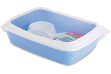 Produktbild von Savic Schalentoilette Iriz Starter Kit weiß-hellblau