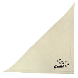 Produktbild von Schecker Beige Besticktes Halstuch mit Pfoten und Hundename 50 cm - 50 cm