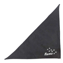 Schecker Besticktes Halstuch mit Pfoten Schwarz 65 cm - 65 cm – Bild 1 von 4