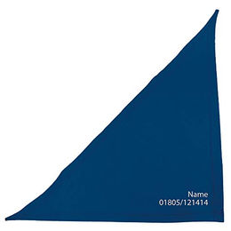 Schecker Besticktes Hundehalstuch Blau 50cm - 50 cm – Bild 1 von 4