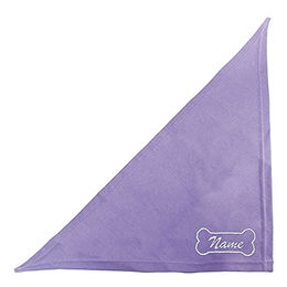 Schecker Besticktes Hundehalstuch Dreieckstuch Motiv Knochen Flieder 50 cm - 50 cm – Bild 1 von 4