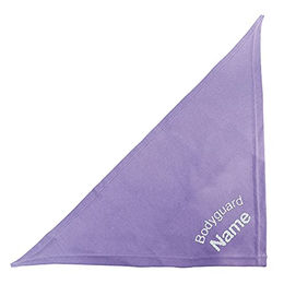 Schecker Besticktes Hundehalstuch mit Motiv Bodyguard und Name - Flieder 50 cm – Bild 1 von 4